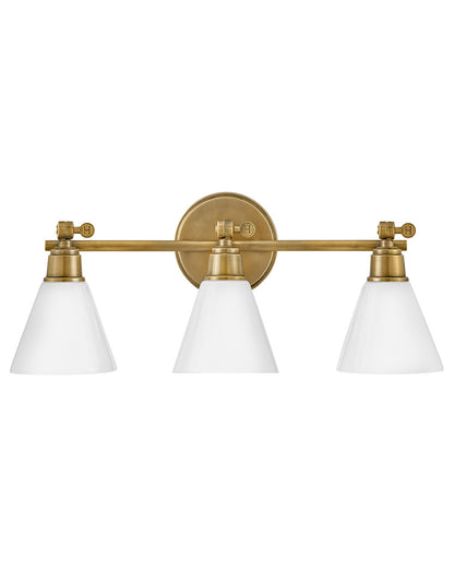 Hinkley Lighting Arti Three Light Vanity Heritage Brass 51183HB