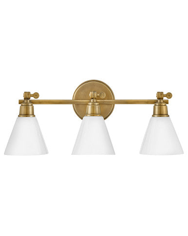 Hinkley Lighting Arti Three Light Vanity Heritage Brass 51183HB