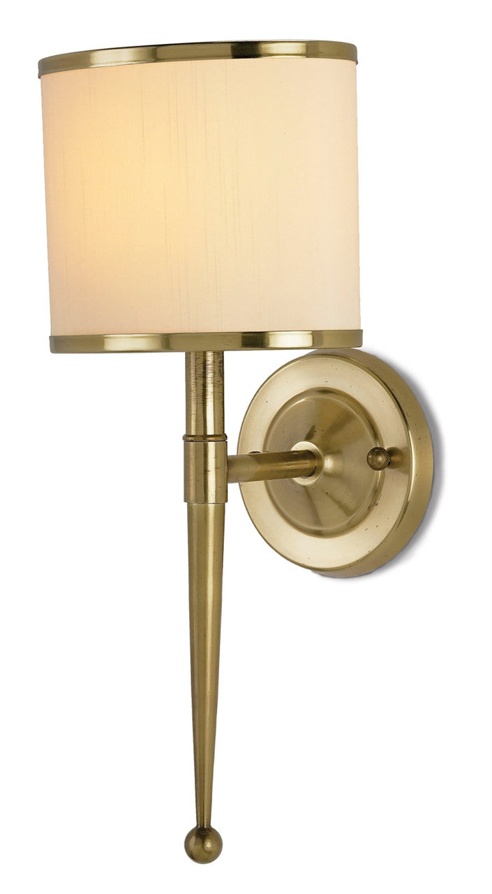 Currey & Co. Primo Cream Brass Wall Sconce 5121