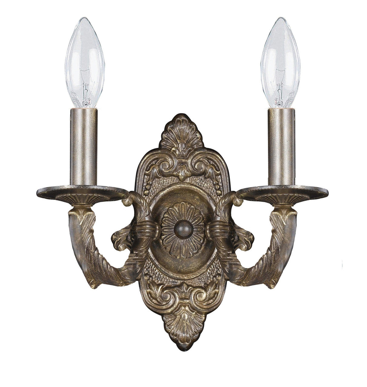 Crystorama Paris Market 2 Light Venetian Bronze Wall Mount 5122-VB