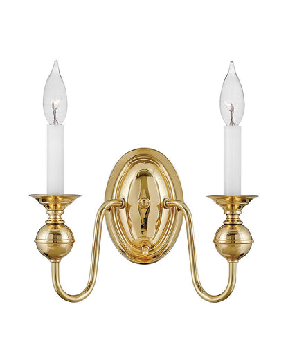 Hinkley Lighting Virginian Two Light Sconce Polished Brass 5124PB