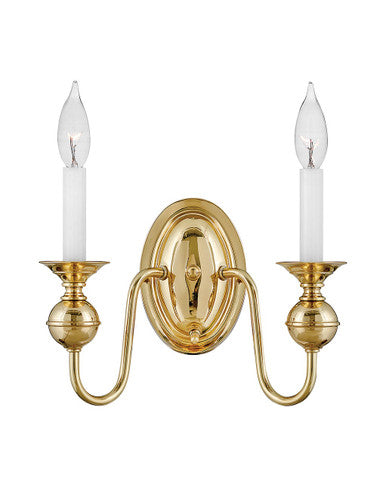 Hinkley Lighting Virginian Two Light Sconce Polished Brass 5124PB