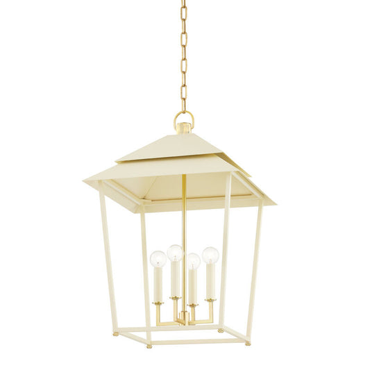 Hudson Valley Lighting Natick Lantern in Aged Brass 5127-AGB/SSD