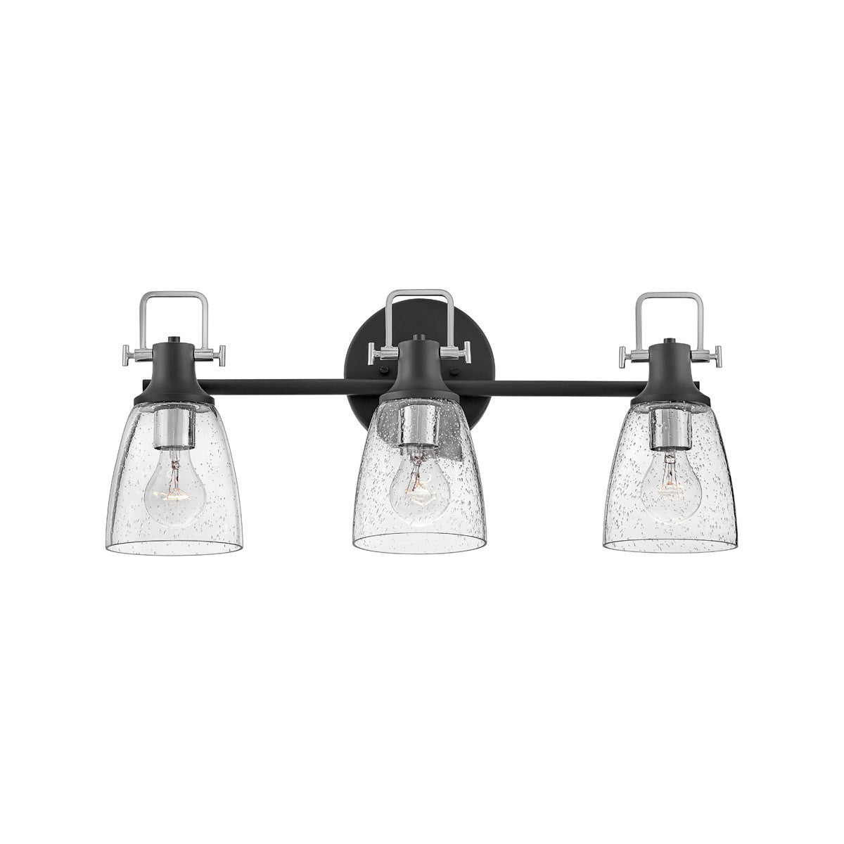 Hinkley Lighting Easton Three Light Vanity Black with Chrome accents 51273BK-CM