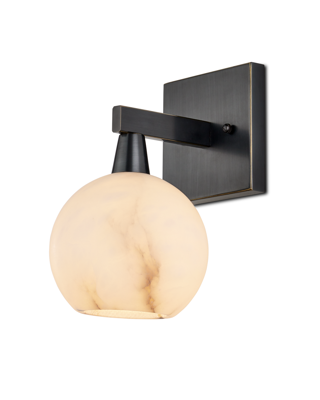 Currey & Co Bombelles Bronze Bath Wall Sconce in Oil Rubbed Bronze/Natural 5800-0042