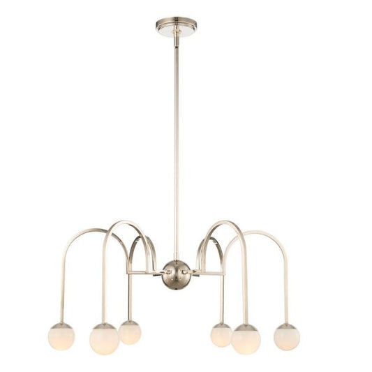 Kalco Bistro 6 Light Chandelier 512871PN