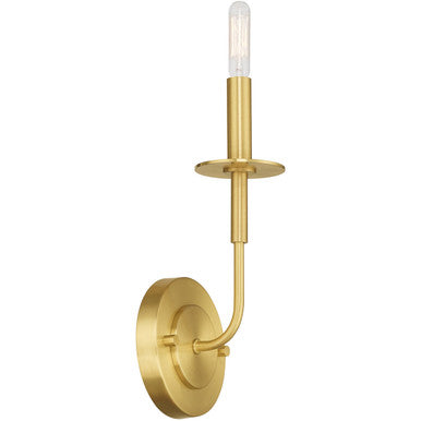 Livex Lighting Lisbon Collection 1 Lt Satin Brass ADA Wall Sconce in Satin Brass 51321-12