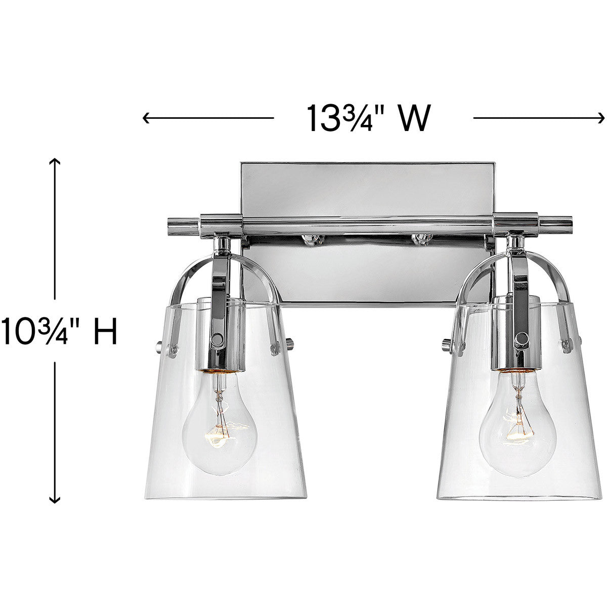 Hinkley Lighting Foster Two Light Vanity Chrome 5132CM