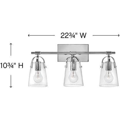 Hinkley Lighting Foster Three Light Vanity Chrome 5133CM