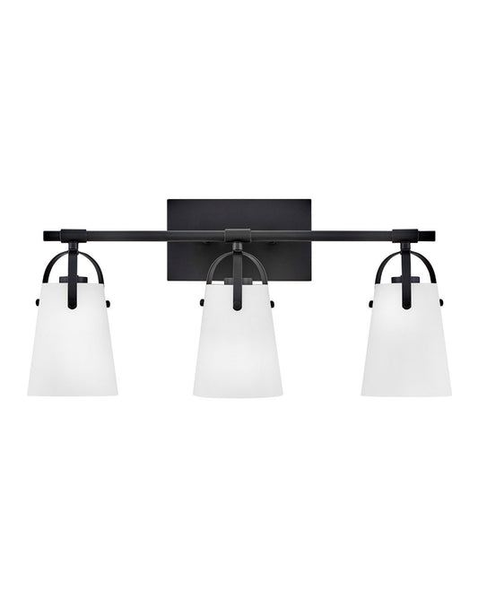 Hinkley Lighting Foster Medium Three Light Vanity in Black 5133BK-OP