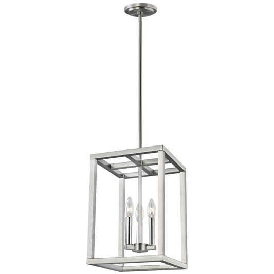 Generation Lighting Moffet Street Small Three Light Hall / Foyer in Brushed Nickel 5134503EN-962