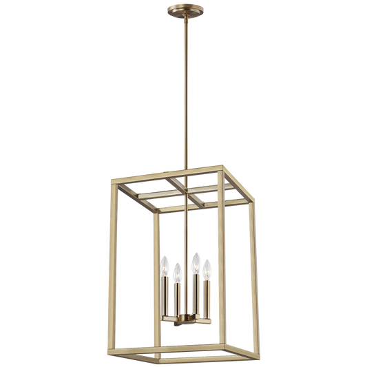 Generation Lighting Moffet Street Medium Four Light Hall / Foyer in Satin Brass 5134504EN-848