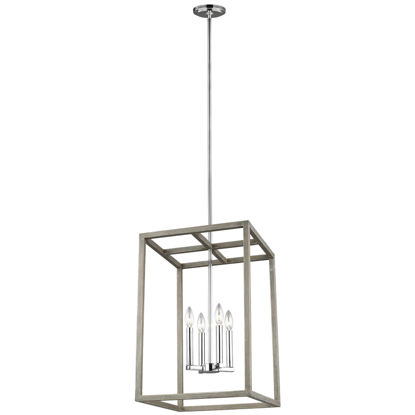 Generation Lighting Moffet Street Medium Four Light Hall / Foyer in Washed Pine 5134504EN-872