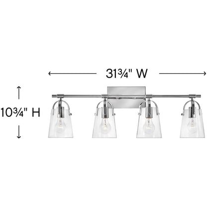 Hinkley Lighting Foster Four Light Vanity Chrome 5134CM