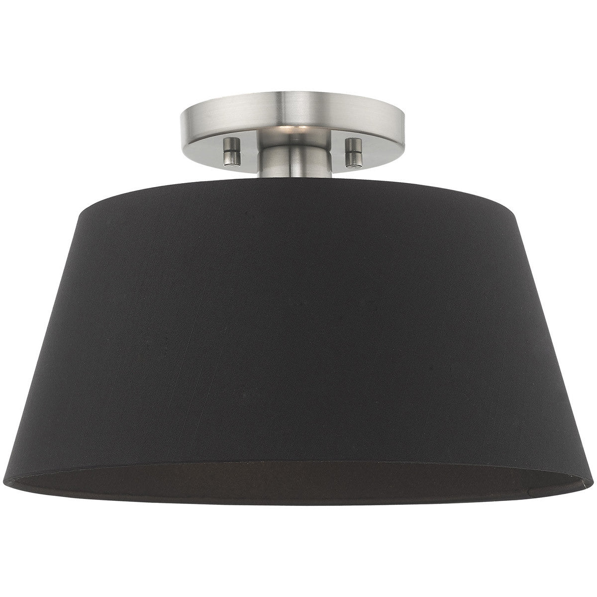 Livex Lighting Belclaire Collection 1 Lt Brushed Nickel Ceiling Mount in Brushed Nickel 51352-91