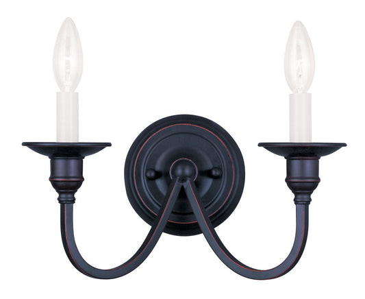 Livex Lighting Cranford Collection 2 Light Olde Bronze Wall Sconce in Olde Bronze 5142-67