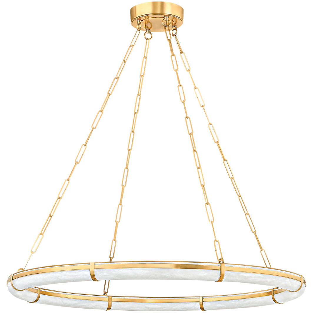 Hudson Valley Lighting Sennett Chandelier in Aged Brass 5142-AGB