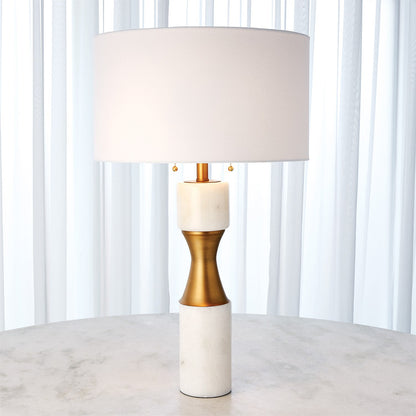 Global Views Marble Cinch Lamp in White 8.82883