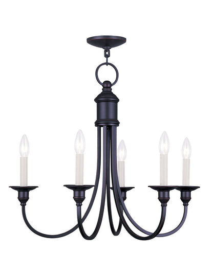 Livex Lighting Cranford Collection 5 Light Olde Bronze Chandelier in Olde Bronze 5145-67