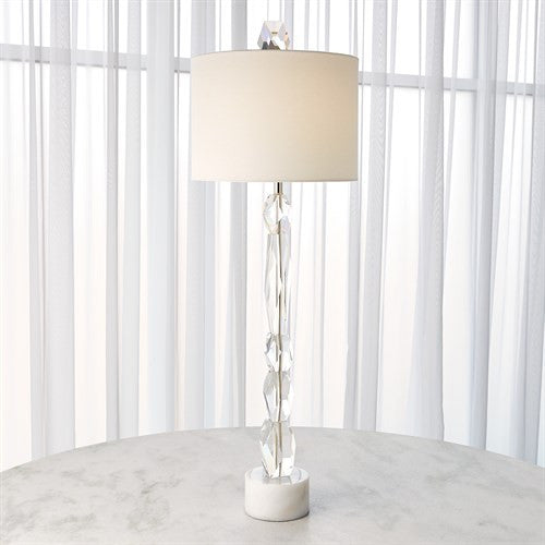 Global Views Facette Lamp with White Marble Base RT8.80005