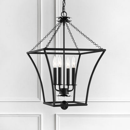 Crystorama Broche 4 Light Matte Black Lantern 516-MK