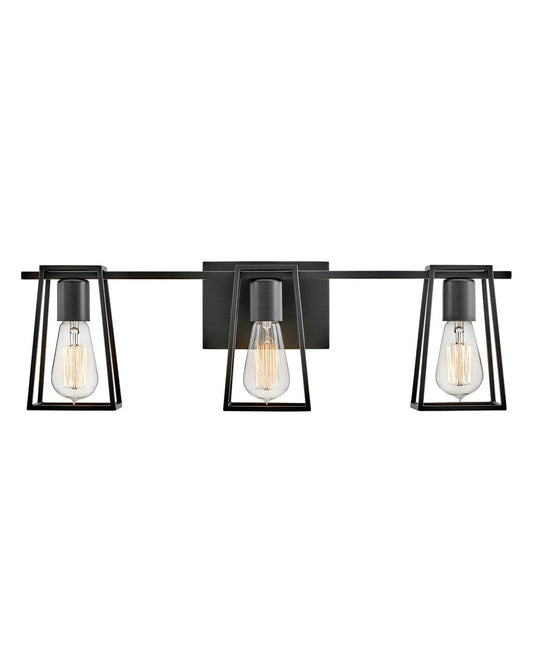 Hinkley Lighting Filmore Three Light Vanity in Black 5163BK