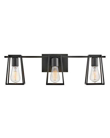 Hinkley Lighting Filmore Three Light Vanity in Black 5163BK