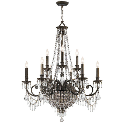 Crystorama Vanderbilt 12 Light Hand Cut Crystal English Bronze Chandelier 5168-EB-CL-MWP