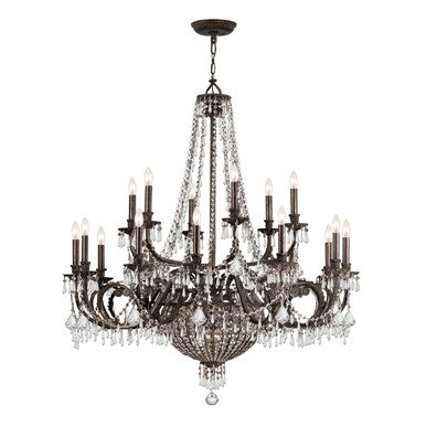 Crystorama Vanderbilt 23 Light Hand Cut Crystal English Bronze Chandelier 5169-EB-CL-MWP