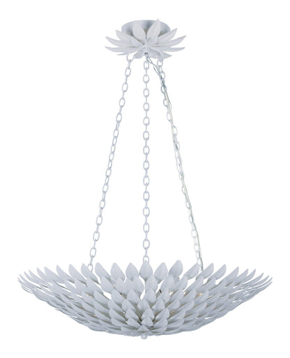 Crystorama Broche 6 Light Matte White Chandelier 517-MT