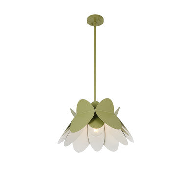 Kalco Flor 18 In Avocado Green Pendant 517055WG