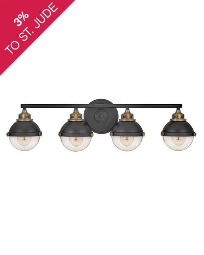 Hinkley Lighting Fletcher Four Light Vanity Black 5174BK