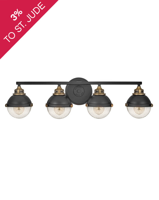 Hinkley Lighting Fletcher Four Light Vanity Black 5174BK