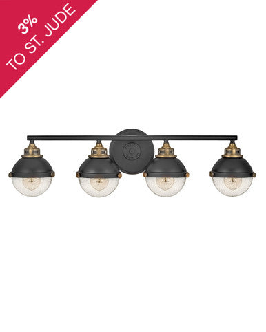 Hinkley Lighting Fletcher Four Light Vanity Black 5174BK