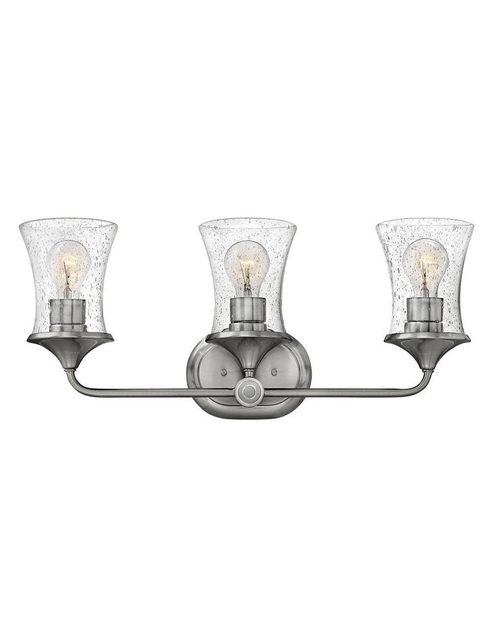 Hinkley Lighting Thistledown Three Light Vanity Brushed Nickel with Clear glass Clear Seedy Glass 51803BN-CL