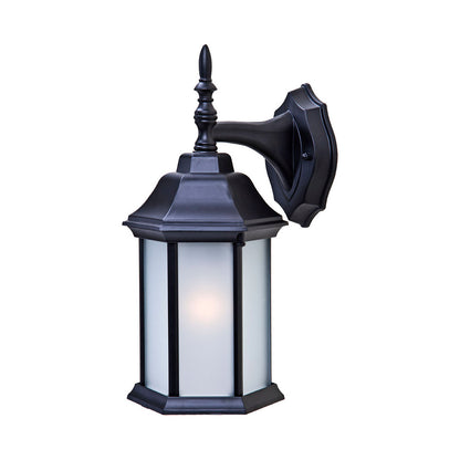 Acclaim Lighting Craftsman 2 1-Light Matte Black Wall Light With Frosted Glass in Matte Black 5182BK/FR