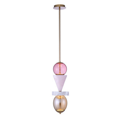 Kalco Demi Pink Jade LED Mini Pendant 518756WB