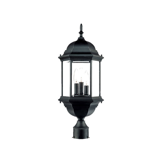 Acclaim Lighting Madison 3-Light Matte Black Post Mount Light in Matte Black 5187BK