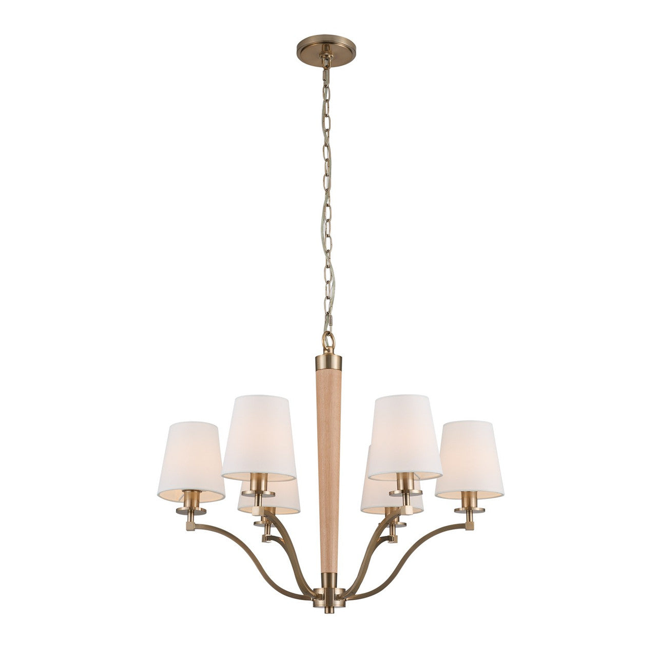 Kalco Curva 6 Light Chandelier 518971BCG