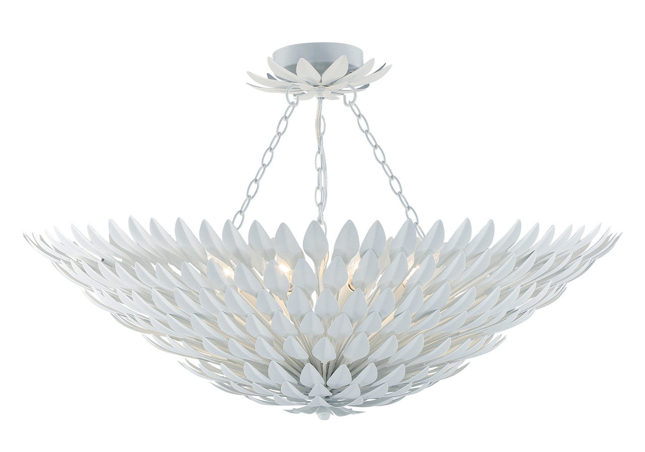 Crystorama Broche 8 Light Matte White Chandelier 519-MT