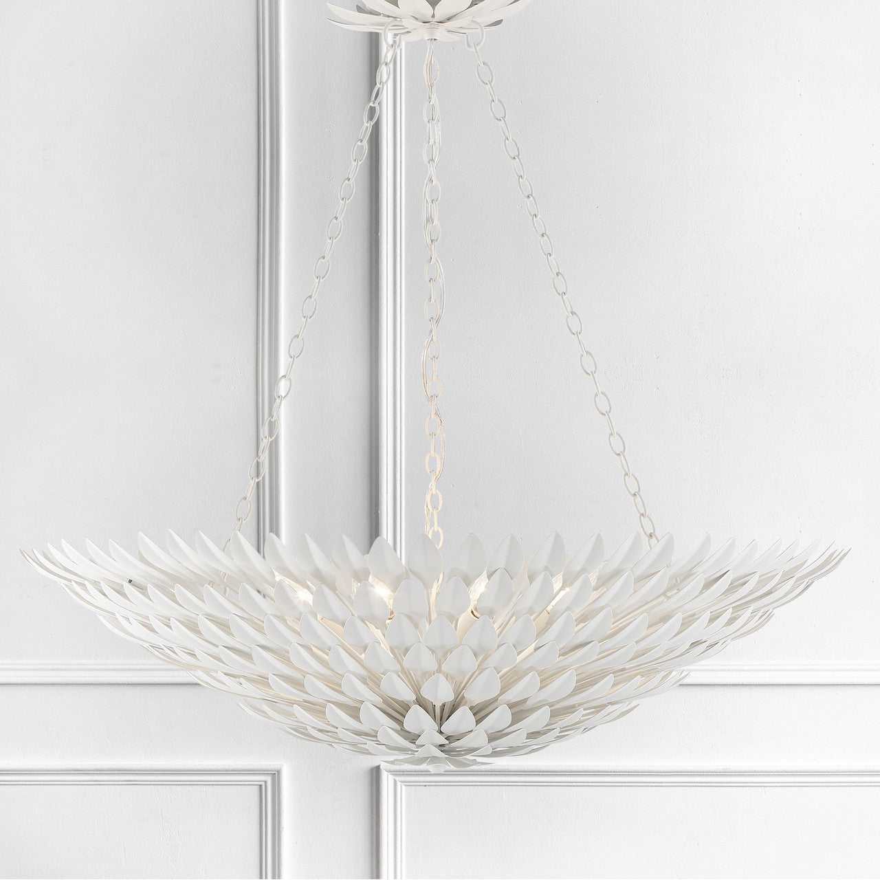 Crystorama Broche 8 Light Matte White Chandelier 519-MT