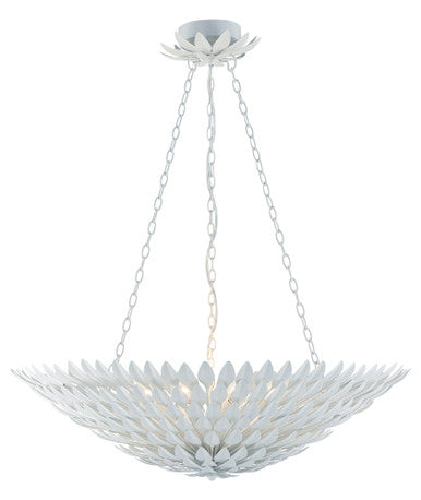 Crystorama Broche 8 Light Matte White Chandelier 519-MT