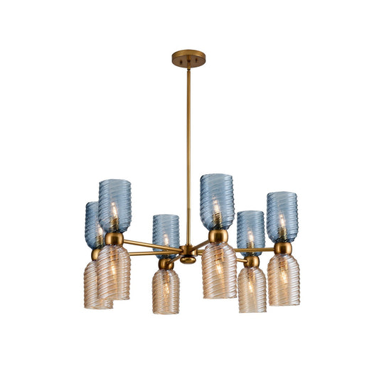 Kalco Azul 12 Light Chandelier 519871AGG