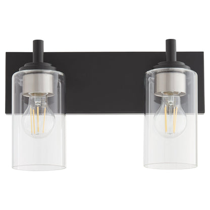 Quorum  Fallstaff 2 Light Vanity Wall Mount - Matte Black 5200-2-59