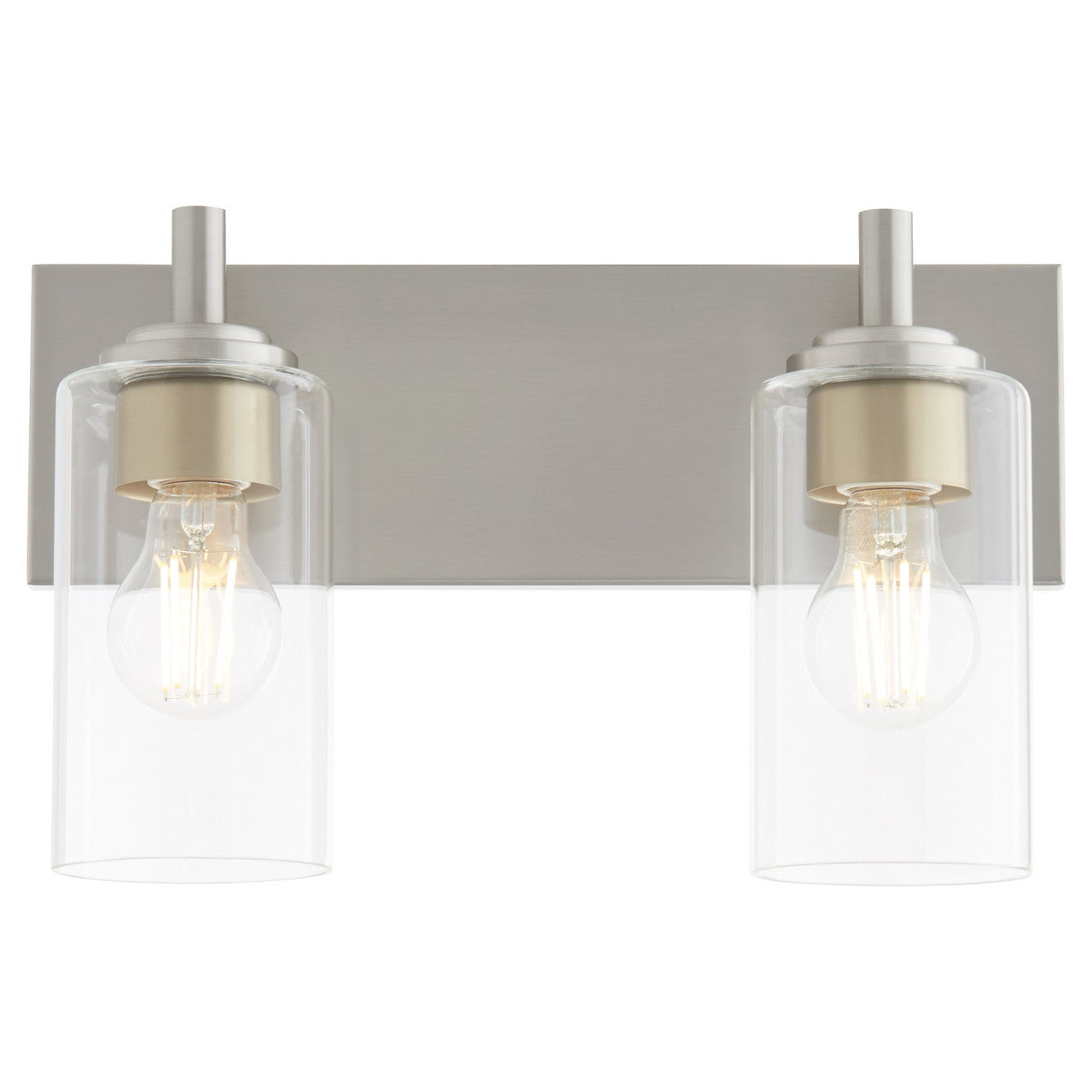 Quorum  Fallstaff 2 Light Vanity Wall Mount -Satin Nickel 5200-2-65