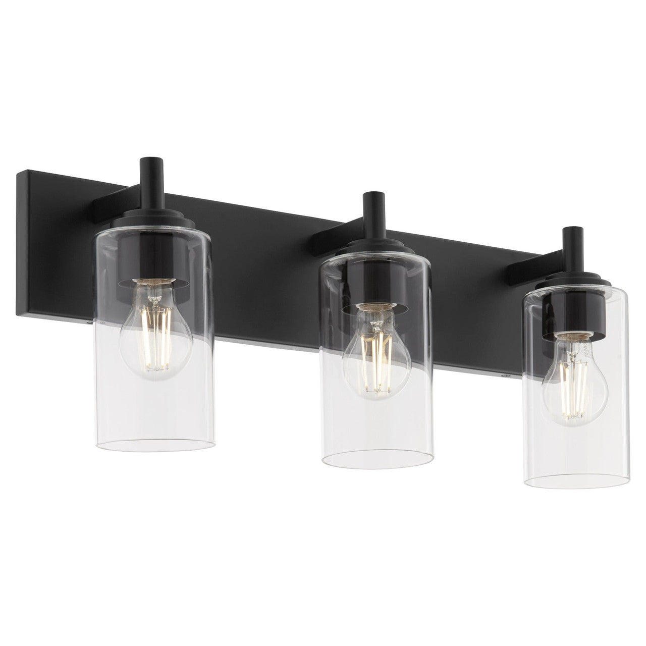 Quorum  Fallstaff 3 Light Vanity Wall Mount - Matte Black 5200-3-59