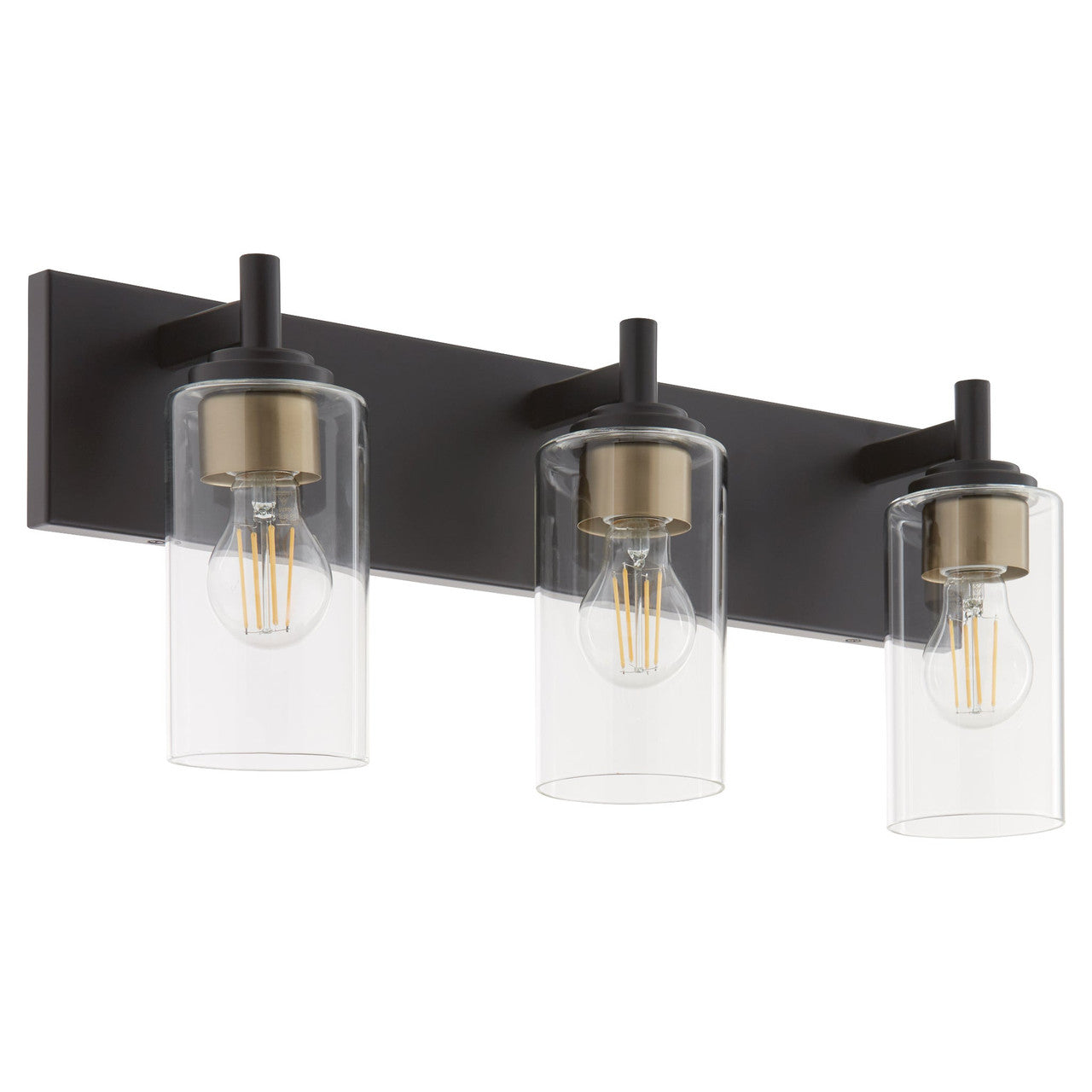 Quorum  Fallstaff 3 Light Vanity Wall Mount - Matte Black 5200-3-59