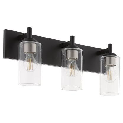 Quorum  Fallstaff 3 Light Vanity Wall Mount - Matte Black 5200-3-59