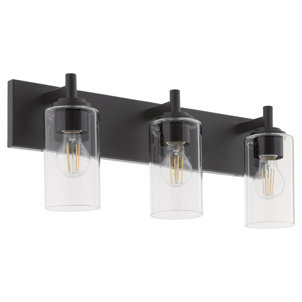 Quorum  Fallstaff 3 Light Vanity Wall Mount - Matte Black 5200-3-59