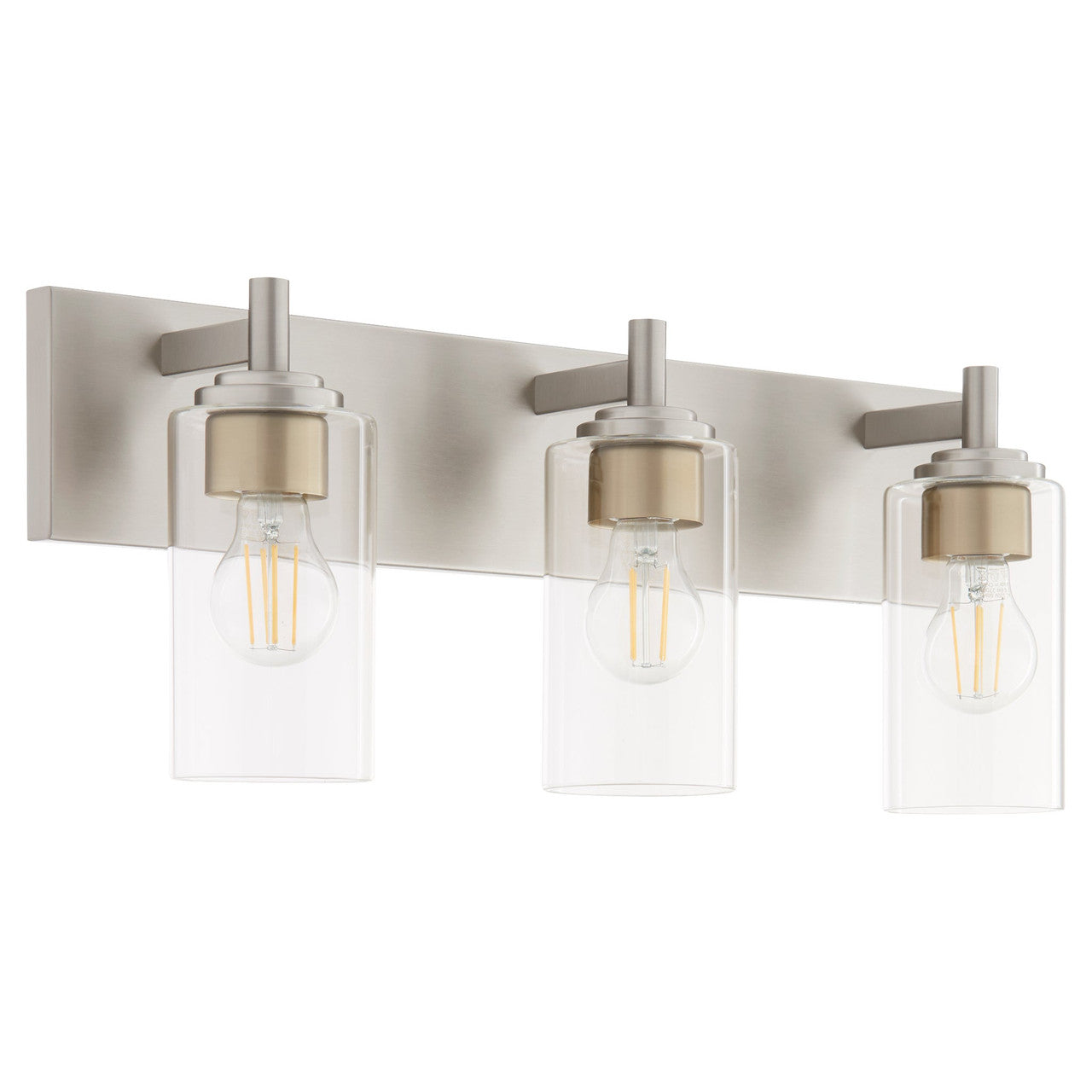 Quorum  Fallstaff 3 Light Vanity Wall Mount -Satin Nickel 5200-3-65